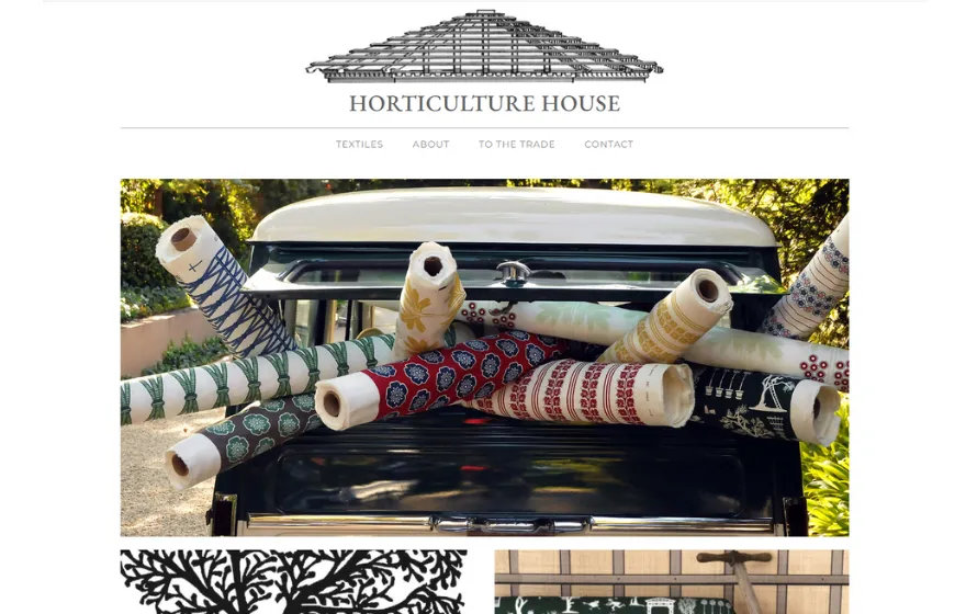 Horticulture House Custom Fabrics website